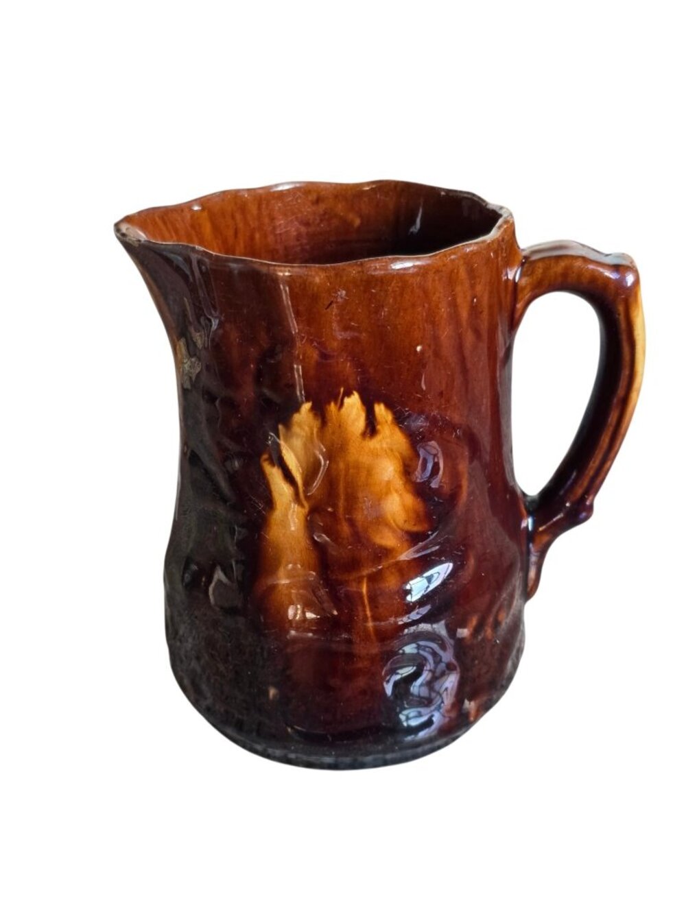 Antique Rockingham Pottery Pitcher Glaze Stoneware Mug